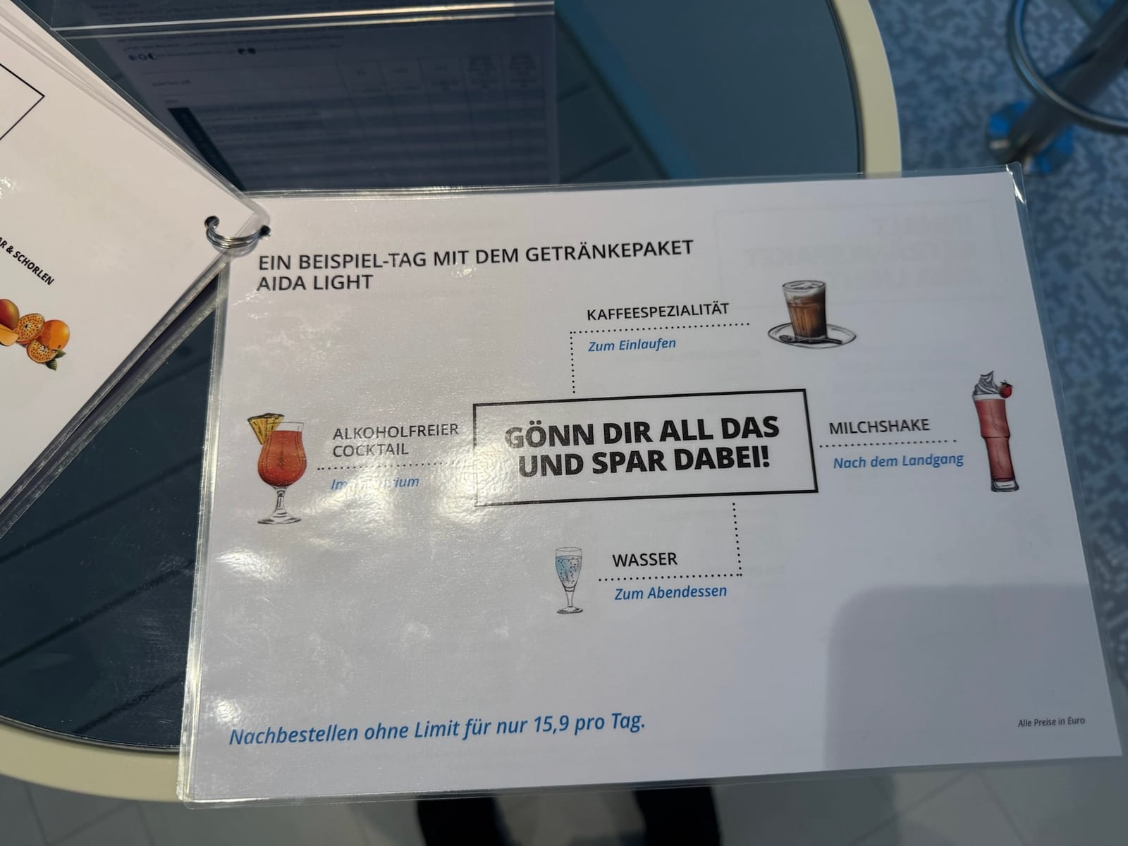 Praxistest: Lohnt sich ein Getränkepaket bei AIDA?