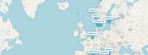 Mit diesem Trick siehst Du die Kameras und Positionen der AIDA Flotte